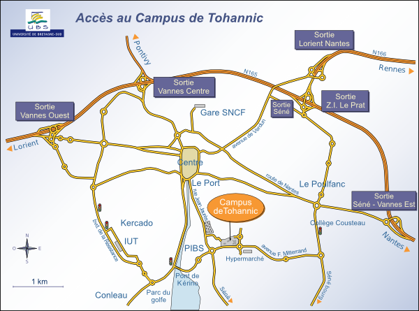 Accès au Campus de Tohannic
